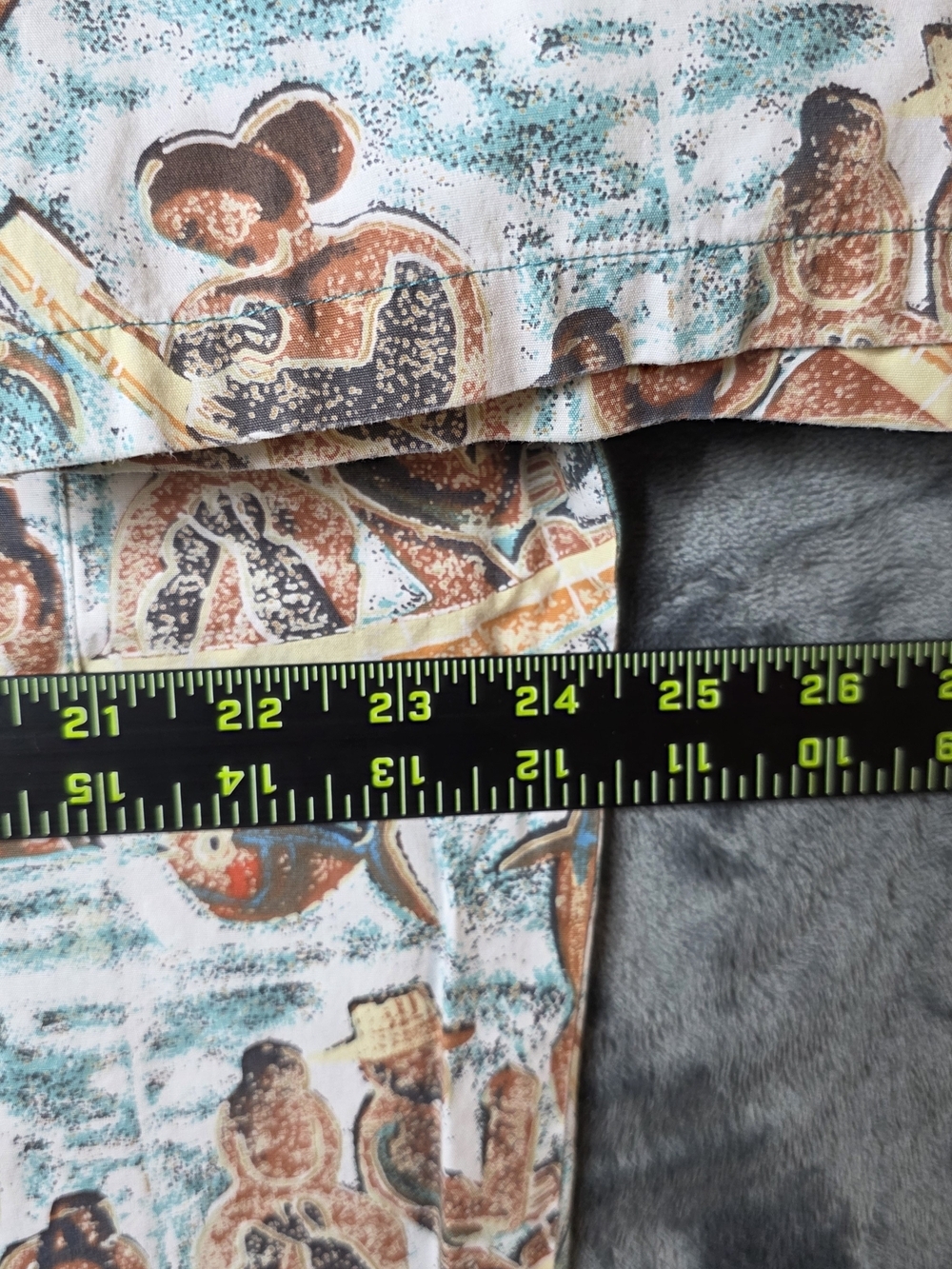 Vintage Kahala Hawaiin AOP Button-Up Shirt in Teal & Rust Fish Print Made In USA - Picture 5 of 8